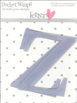 Heidi Grace - Inspire Me - Plastic Alpha Stickers z - 2/pk  (sold in 3's)